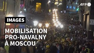 Russie des milliers de manifestants dans tout le pays en soutien à Alexeï Navalny  AFP [upl. by Ativoj]