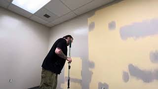 Painting hack Two coats of paint in one maintenance painting trades [upl. by Combes]