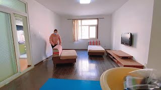 A single girl renovates a 200 rented house  The renovation cost about 300 Renovation of bedroom [upl. by Sonahpets885]