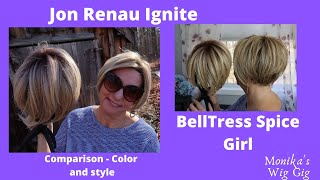 Jon Renau Ignite wig and BellTress Spice Girl Comparison  Monikas Wig Gig [upl. by Nagy]