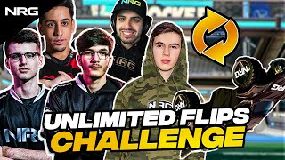 NRG Rocket League Pros Play with Unlimited Flips Challenge  musty jstn GarrettG Squishy Sizz [upl. by Scheld]