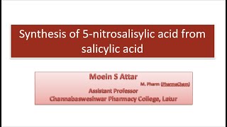 Synthesis of 5 Nitro Salicylic acid from Salicylic Acid  What is Nitration reaction [upl. by Akemyt386]