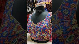 🌸 This beautiful blue multicolored designer blouse 🌟✨ DesignerBlouse FashionInspo EthnicChic [upl. by Flaherty]