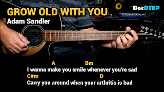 Grow Old With You  Adam Sandler 1998 Easy Guitar Chords Tutorial with Lyrics [upl. by Nea]