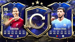 3x INSANE TOTYS PACKED I OPENED EVERYTHING FOR TOTY DEFENDERS EAFC24 [upl. by Atinek]