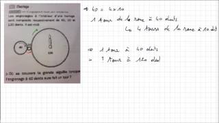 MonPlanMaths  Horlogeengrenageproportionnalité [upl. by Esaertal]