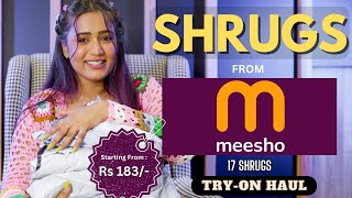 Latest Meesho SHRUGS HAUL 💜💛 Tryon  Honest Review  gimaashi [upl. by Nuhs]