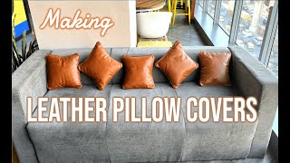 Leather Applique Pillow Easy Sewing Tutorial with Rob Appell of Man Sewing [upl. by Adnorahc]