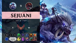 Sejuani Top vs Sion  EUW Grandmaster Patch 1410 [upl. by Meekahs979]