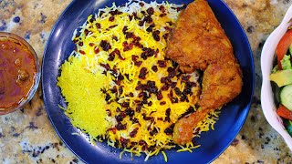 Zereshk Polo ba Morgh Traditional Persian Barberry Rice with Chicken  Cooking with Yousef [upl. by Thayne102]