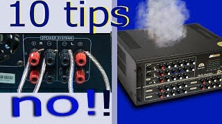 How to connect speakers to amplifier 10 tips to use speaker protection and amplifier properly [upl. by Ruy]