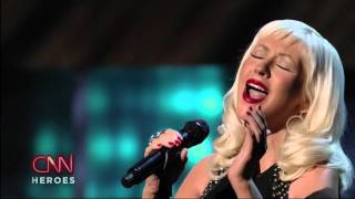 Christina Aguilera  Beautiful Live CNN Heroes High Definition [upl. by Althea]