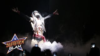 quotThe Demonquot Finn Bálor puts a twisted take on Bray Wyatts entrance SummerSlam 2017 WWE Network [upl. by Mlohsihc]