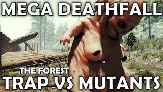 Mega Deathfall Trap Verses Mutants  The Forest Survival Game [upl. by Hakym371]