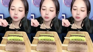 Mukbang Eating ice cream chocolate durian ASMR Its delicious to eat and want to eat more [upl. by Ennelram55]