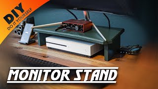 DIY Monitor Stand  Scrap Wood  One Day Build [upl. by Anilek]