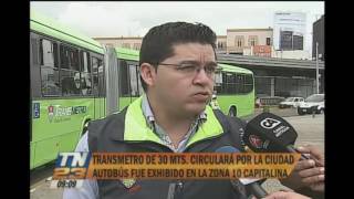 Transmetro de de 30 metros circulará por la ciudad [upl. by Adnik]