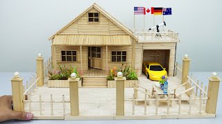 Popsicle Sticks House DIY 2023 Easy amp Simple Techniques to Make Ice Cream Sticks Crafts [upl. by Noiramaj]