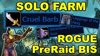 How to SOLO FARM your PreRaid BIS Rogue Gear in Season of Discovery [upl. by Juetta]