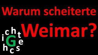 Die 5 wichtigsten Gründe für das Scheitern der Weimarer Republik [upl. by Eachelle]