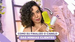 COMO É FEITA A FINALIZAÇÃOFITAGEM DE CABELOS CACHEADOS NO SALÃO  Tamires Maia [upl. by Broek]