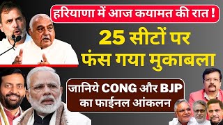 Haryana  25 सीटों पर फंस गया मुकाबला  जानिये Congress और BJP का फाईनल आंकलन  Deepak Sharma [upl. by Figone927]