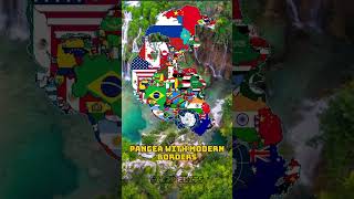 Pangea with modern Borders history shorts map world edit ed [upl. by Otto311]