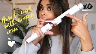 HOW TO CURL YOUR HAIR WITH A CLAMP CURLING IRON Curling 101 [upl. by Aven5]