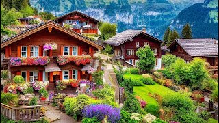 Gimmelwald Switzerland walking tour 4K  The most beautiful Swiss villages  Paradise on Earth [upl. by Buddie369]