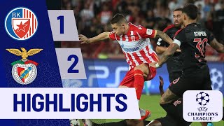 Crvena Zvezda vs Benfica 12 Highlights Akturkoglu Kokcu Milson goals  Champions League 202425 [upl. by Fabozzi]