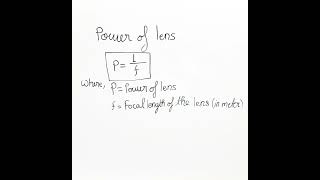 Power of lens cbseclass10physics science youtube cbseboardclass10science shorts short [upl. by Morie]