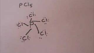 Lewis structures expanded octet PCl5 [upl. by Kone]