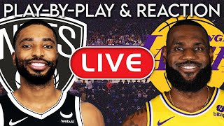 Los Angeles Lakers vs Brooklyn Nets LIVE PlayByPlay amp Reaction [upl. by Ashwell526]