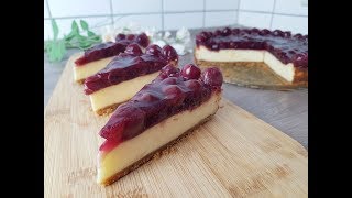 Leichter Kirsch Cheesecake  Cherry Cheesecake ♥ PampS Backparadies [upl. by Drida649]