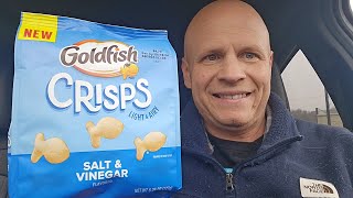 New Goldfish Crisps Salt amp Vinegar Flavor Review [upl. by Horn]