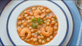 GARBANZOS con LANGOSTINOS un guiso con MUCHO SABOR [upl. by Eseret993]