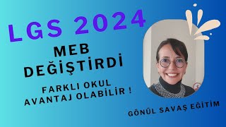 LGS 2024 MEB Değişikliği Farklı Okullarda Sınava Girilecek 👍 [upl. by Ennaeiluj]