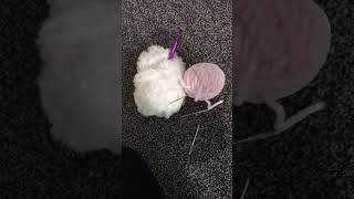 fluffy bunny  my first time with fluffy yarn how did I do amigurumi crochet fyp crochetting [upl. by Rahman]