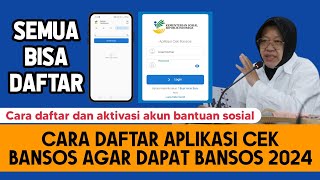 CARA DAFTAR APLIKASI CEK BANSOS HINGGA BERHASIL USUL BANSOS 2024 [upl. by Alaikim]