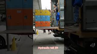 Lorry hydraulic tail lift platform [upl. by Rockwell]