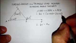 Triangles Exterior Angle Theorem [upl. by Urbai]