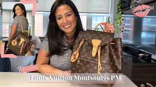 Review Louis Vuitton Montsouris PM Backpack  What It Looks Like  What Fits Inside  Try On [upl. by Adiol180]