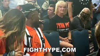 THE VERBAL EXCHANGE THAT STARTED NEAR BRAWL BETWEEN JAKE PAUL TEAM amp TYRON WOODLEY [upl. by Richlad304]