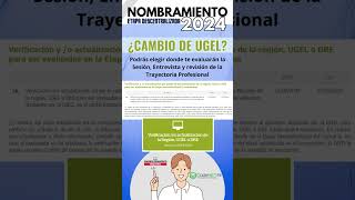 📘😱SE PUEDE CAMBIAR DE UGEL NOMBRAMIENTO 2024 [upl. by Gregorio]