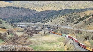 Tehachapi Live Train Cams at West Cable MP 357358 [upl. by Iderf]