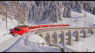 Chute de neige au fil des rails du Matterhorn Gotthard Bahn 23 Décembre 2023 [upl. by Arica]