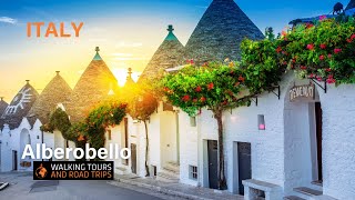 Alberobello ITALY 🇮🇹 Italian Village Tour 🌞 Most Beautiful Villages in Italy ❤️ 4k video walk [upl. by Ongun]