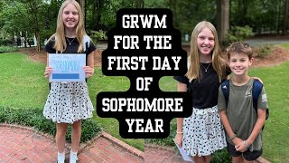 grwm for the first day of SOPHOMORE year [upl. by Kristan]