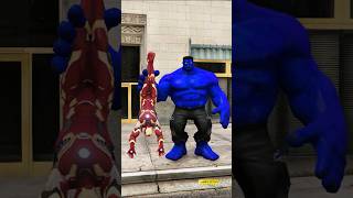 Blue Hulk Fights Against Iron Man 😱 shorts [upl. by Doughman]