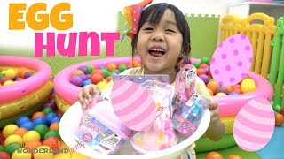 GIANT EGG SURPRISE HUNT with KAYCEE amp RACHEL [upl. by Inat11]